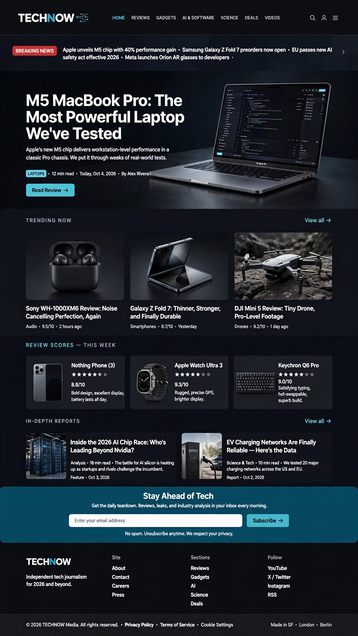 Tech News Portal - CMS website concept design