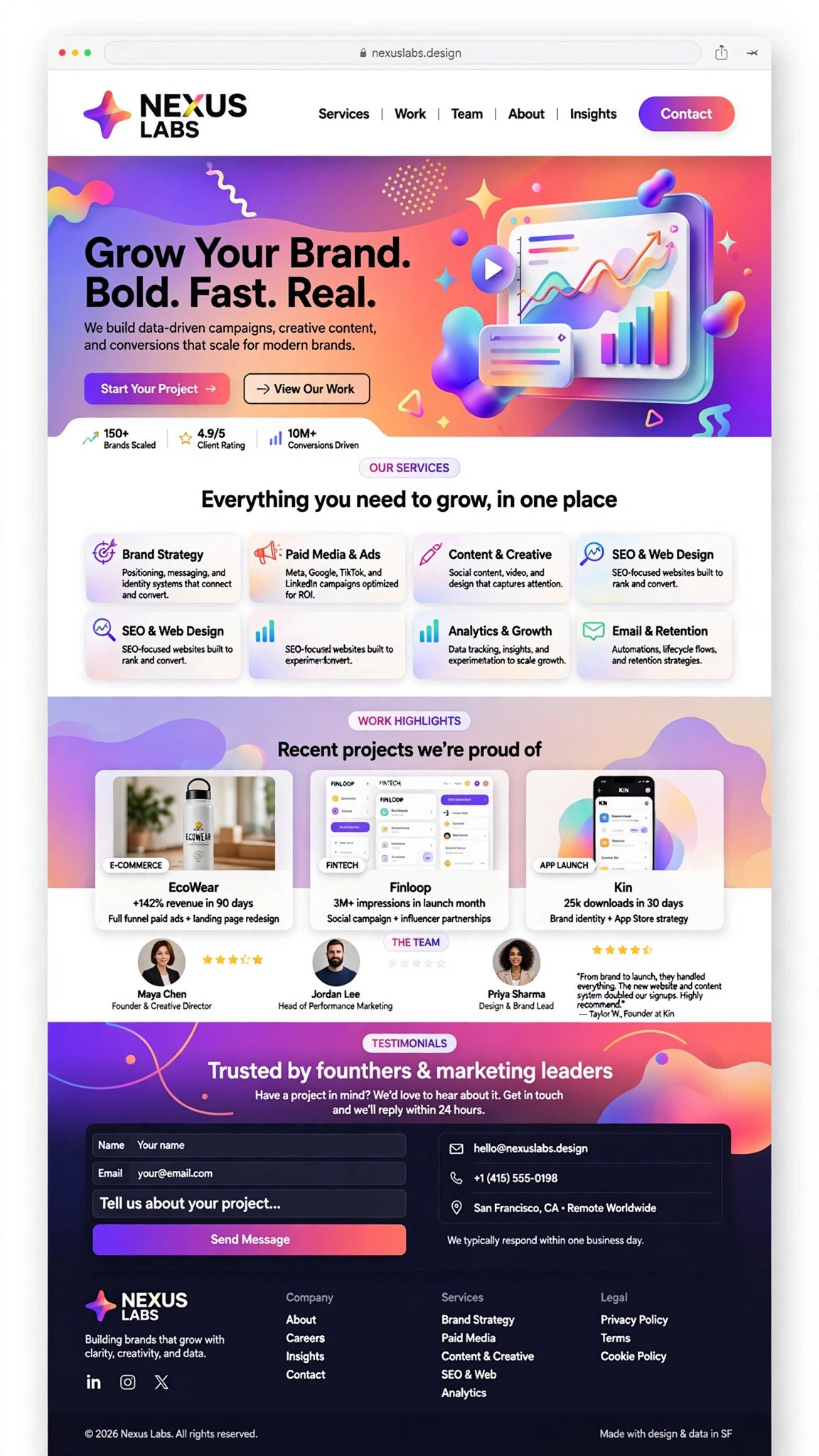 Digital Marketing Agency Website - Informative website concept design