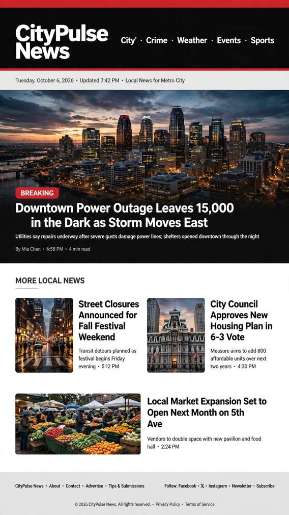 CityPulse News - CMS website design