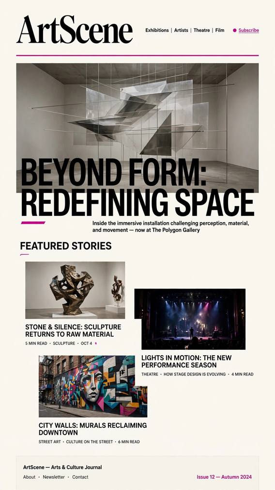 ArtScene - CMS website design