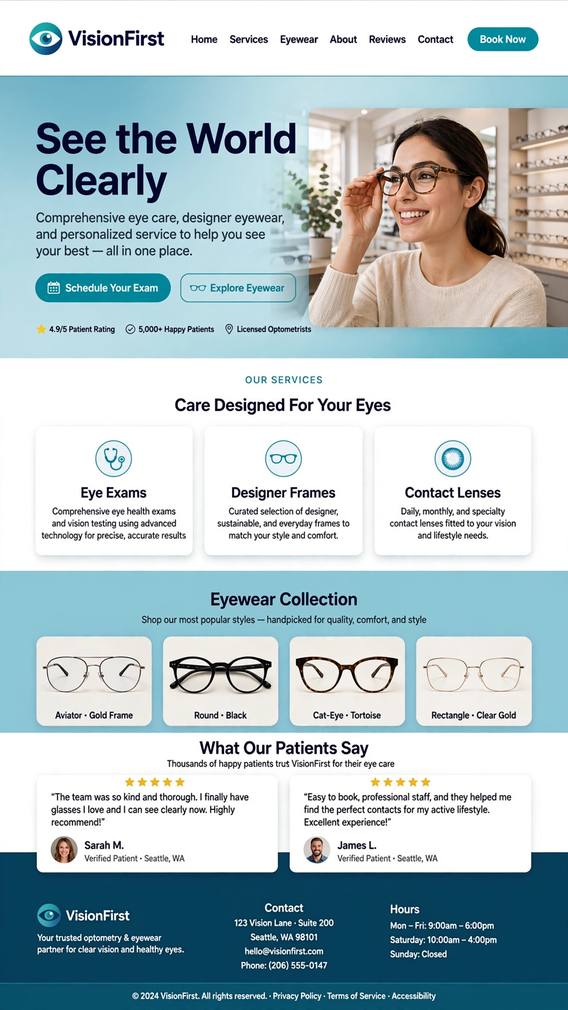 VisionFirst - Healthcare website design